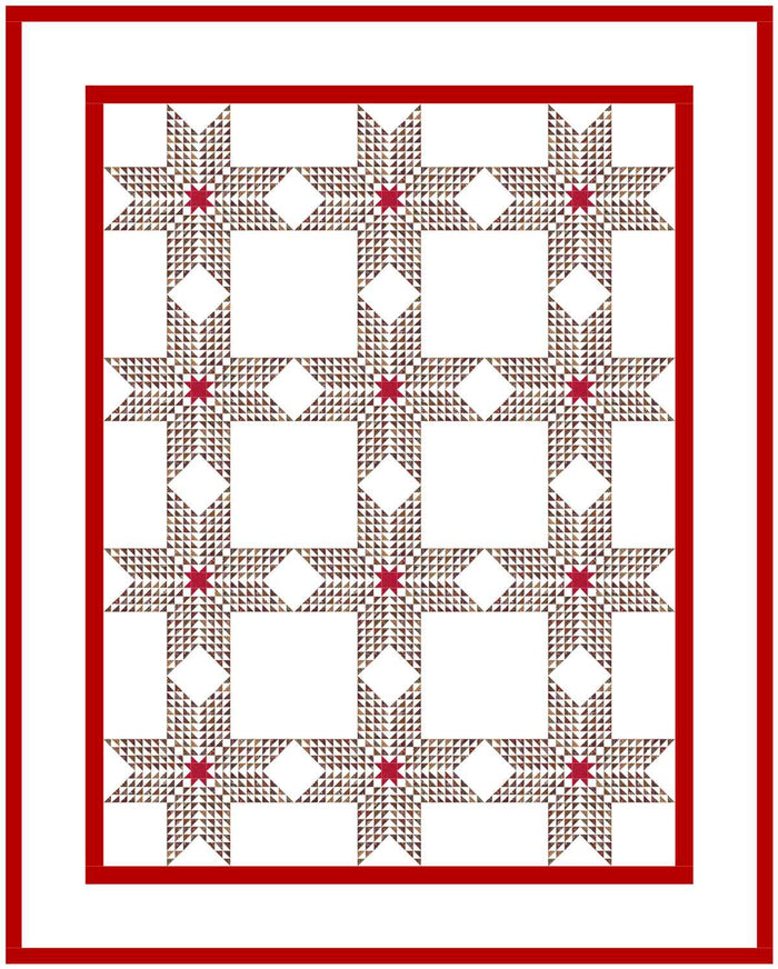 Strawberry Stars Quilt Pattern