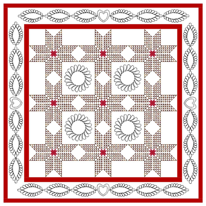 Strawberry Stars Quilt Pattern