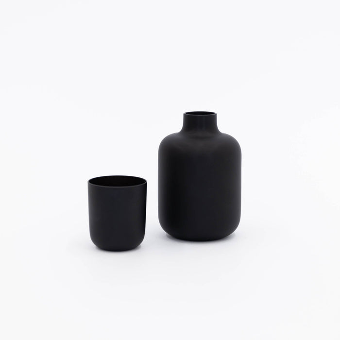 Sugahara Matte Black Sake Bottle | Tortoise General Store