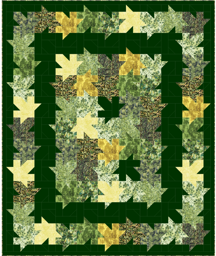 Swirling Leaves Quilt Pattern