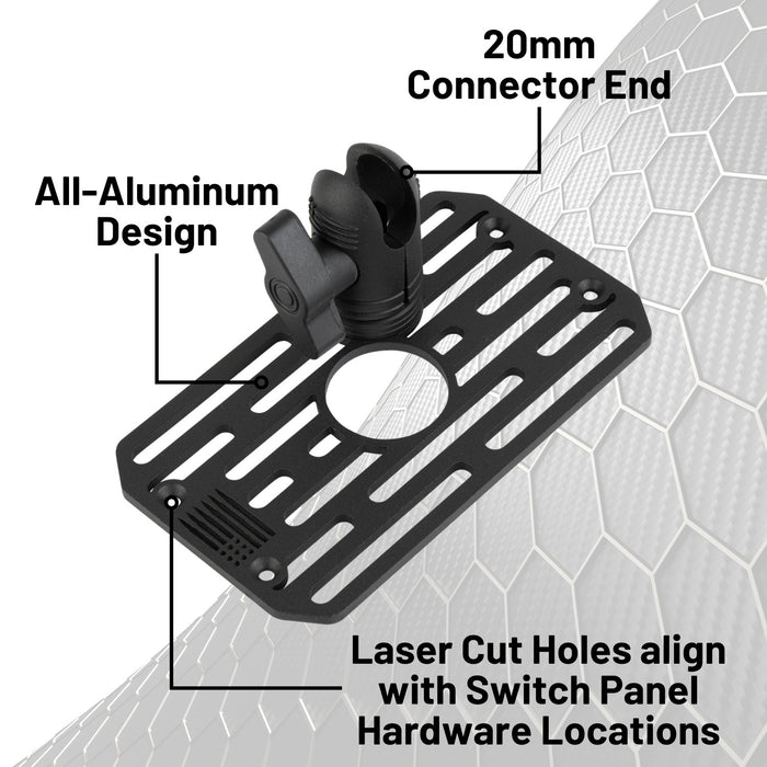 Switch Works Alpha12 Digital Smart Switch Panel Mount with 20mm Connector Nubby Edition