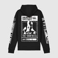 Black hoodie with 'Dead by Daylight' and 'The Huntress' graphic on the back and sleeves