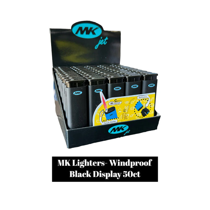 The MK Jet Lighter Windproof Black edition 50ct - A1 WHOLESALE LLC wholesale supplier A1 main
