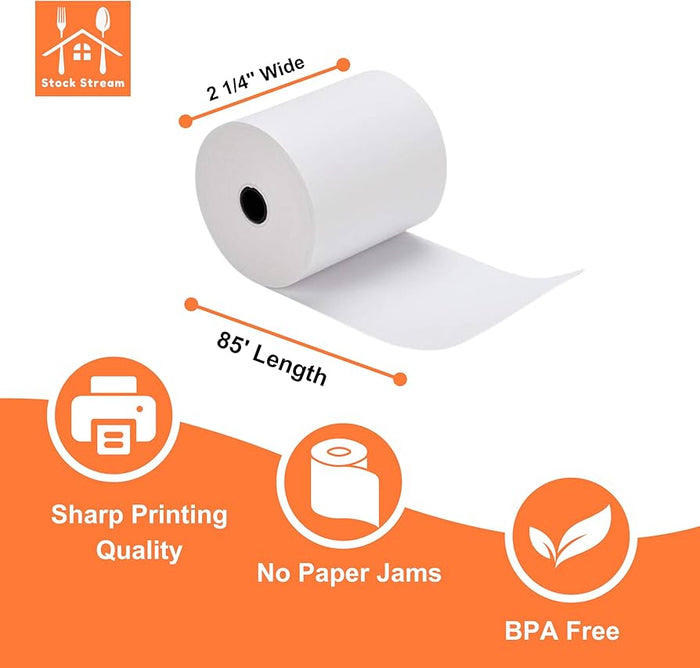 Thermal Receipt Paper Rolls 2-1/4" x 80 ft | Wholesale Case of 50 - A1 WHOLESALE LLC wholesale supplier A1 main