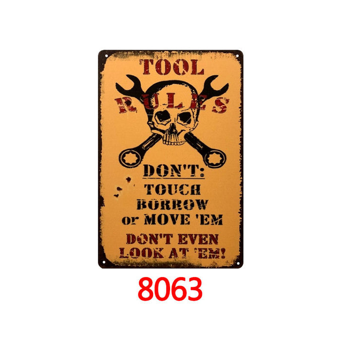 Tool Rules Metal Tin Sign