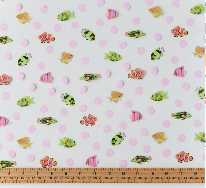 Tula Pink School Crossing Pink Vinyl - 1/2 yard Cut