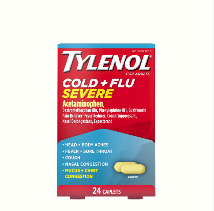 TYLENOL Cold + Flu Severe Medicine 24ct - Medicine A1 WHOLESALE LLC wholesale supplier A1 main