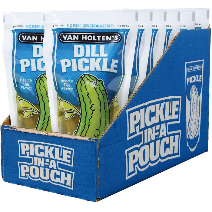 Van Holten's Big Dill Pickle Pouches — 12 Count Box | Bulk & Wholesale - Snacks Van Holten's wholesale supplier A1 main