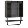 Wall Cabinet with Sliding Fluted Barn Door