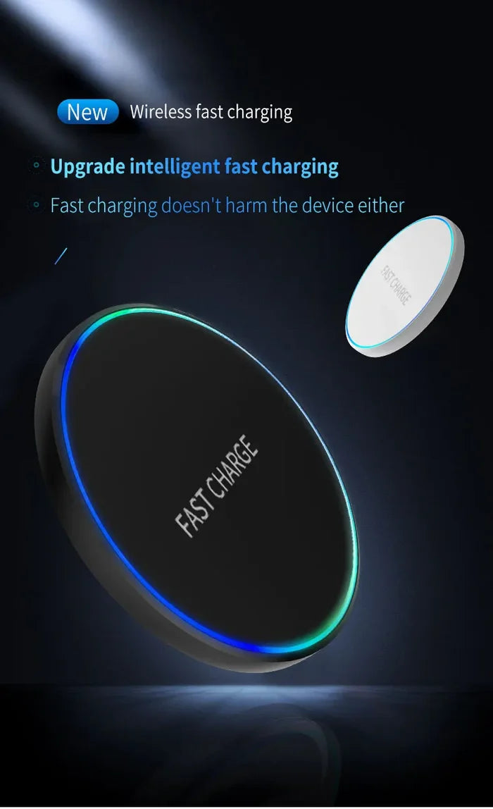 Wireless Charging Pad — Qi Fast Charge for Phone, Watch & Earbuds