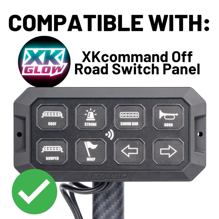 XKGlow XKcommand Off Road Switch Panel Mount with 20mm Connector End Nubby Edition