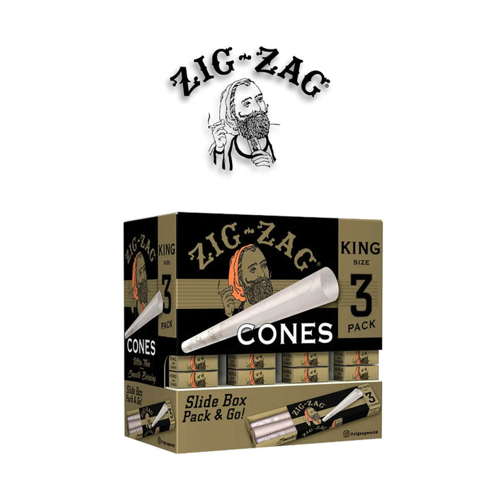 Zig Zag Cone Ultra Thin King 3pk-24ct - Rolling Papers Zig Zag wholesale supplier A1 main