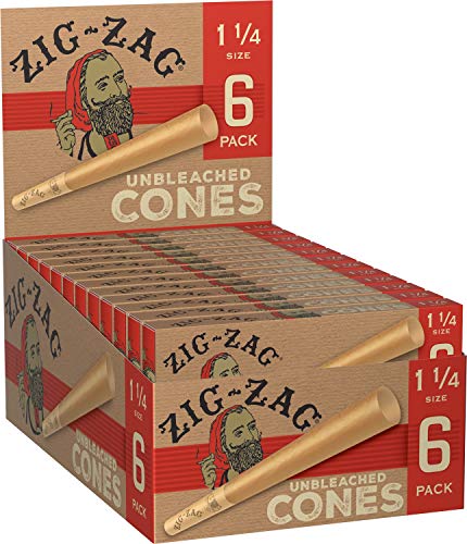 Zig Zag Zag Cones Unbleached 1 1/4 Size (Pack of 24) - Rolling Papers Zig Zag wholesale supplier A1 main