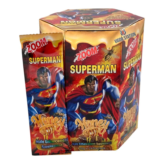 Zoom Superman Honey – 24 Pack - Honey Packs Vigor Station wholesale supplier A1 main