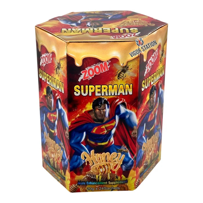Zoom Superman Honey – 24 Pack - Honey Packs Vigor Station wholesale supplier A1 main